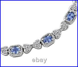 11. Ct Cushion cut Blue Star Sapphire Women tennis Bracelet in Sterling silver