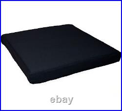 Aa134t Navy Blue Cotton Canvas 3D Box Sofa Seat Cushion CoverCustom Size