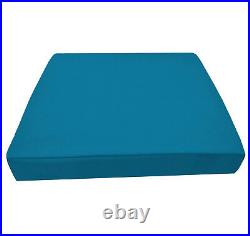 Aw44t Dp. Turqoise Blue High Quality 12oz Thick Cotton 3D Box Seat Cushion Cover