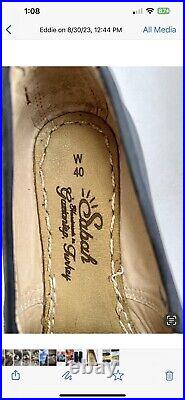 BN SABAH $210 Baleen Blue Suede handmade shoes slip ons size 40 / US 8.5 NO BOX