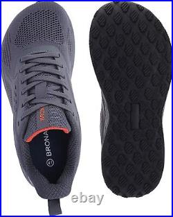 BRONAX Men's Wide Cushioned Supportive Road Running Shoes Wide Toe Box Rubbe
