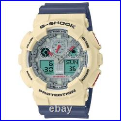Casio G-Shock Digital-Analogue Blue Resin Strap Men Watch GA-100PC-7A2DR