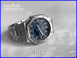 Casioak Customized G-Shock Watch by MLC BESPOKE Series Blue/Silver GIFT