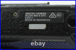 Exc+5 in Box Ricoh WG-4GPS Waterproof Digital Camera Blue Shockproof japan