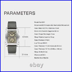 FARASUTE Men Automatic Watch 31mm42mm Rectangle Mechanical Wristwatch 8215