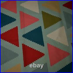 LL402t Red Khaki Pink Teal Blue Grey Triangle Cotton 3D Box Seat Cushion Cover