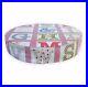LL411r Red White Pink Light Blue Apple Green Words 3D Box Round Cushion Cover