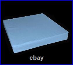 La04t Light Blue High Quality Cotton Canvas 3D Box Seat Cushion Cover Custom Siz