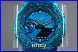 MINT IN BOX CASIO G-Shock GM2140GEM-2AER Blue Stainless Steel Case 200m Divers