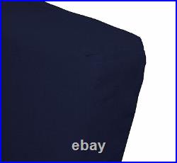 Mb101t Navy Blue Flat Velvet Style 3D Box Thick Sofa Seat Cushion Cover Custom