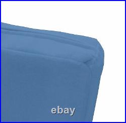 Mb99t Sky Blue Flat Velvet Style 3D Box Thick Sofa Seat Cushion Cover Custom