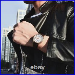 Men's Quartz Watches Business Leather Waterproof Shock Resistant Wristwatches
