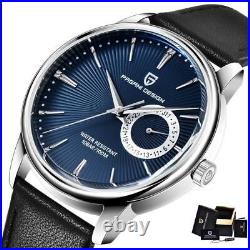 Men's Quartz Watches Business Leather Waterproof Shock Resistant Wristwatches