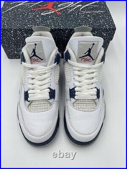 Mens Size 10.5 Nike Air Jordan 4 Retro Midnight Navy Blue (DH6927-140) OG Box