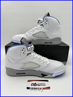 Mens Size 9.5 Nike Air Jordan 5 Retro Stealth 2.0 DD0587-140 White Blue OG Box