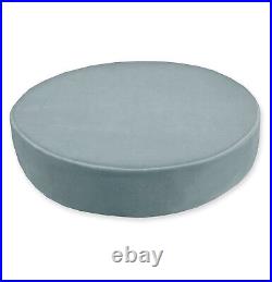 Mf22r Pale Blue Grey Microfiber Velvet 3D Rond Seat Cushion Cover Custom Size