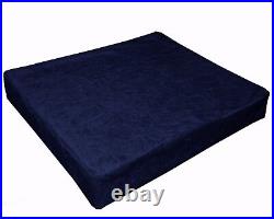 Mn115t Navy Blue Crushed Velvet Style 3D Box Sofa Seat Cushion Cover Custom Size