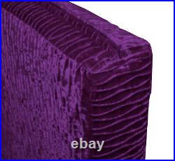 Mp07t Blue Purple Thick Folds Shimmer Velvet 3D Box Sofa Seat Cushion Cover Size