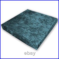 Mv18t Dp Teal Blue Diamond Crushed Velvet 3D Box Seat Cushion Cover Custom size