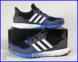 NEW Adidas Ultraboost DNA Black Glory Blue Red Shoes (FW4912) Men's Size 9-11