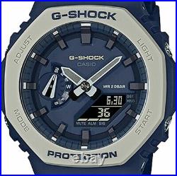 New Custom Mod Casio CasiOak G-Shock Mens Watch GA2110ET-2A Rose Gold Blue Dial