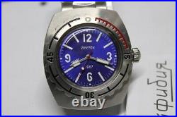 New Mens Automatic 1967 Watch Vostok Amphibian 90081A Blue Dial (20 ATM)