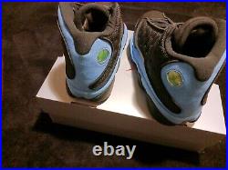 Nike Air Jordan 13 Retro Shoes, Black/ Mens University Blue-white, Size 11