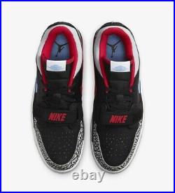 Nike Air Jordan Legacy 312 Low Chicago Flag Black Blue Red CD7069-004 Men's Size