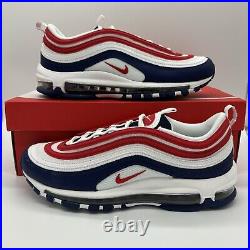 Nike Air Max 97 USA Red White Blue Sneakers CW5584-100 Mens Size BRAND NEW