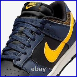 Nike Dunk Low Vintage Michigan Blue Black Yellow FZ4014-010 Men's Shoes