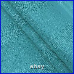 Pd042 Cushion CoverTeal BlueFaux Leather Crocodile Skin waterproof Glosssy