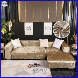 Shiny Velvet Sofa Covers Elastic Corner Cover Sofa Slipcover Luxury Sparkling