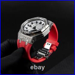 Silver Custom CasiOak Mod Kit For Casio G-Shock GA2100 Wrist watch Gift for Men