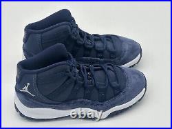 Size 11.5C Nike Jordan 11 Retro PS Midnight Navy Velvet DO3857-441 No Box Lid
