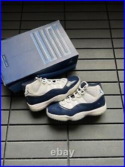 Size 9.5 Jordan 11 Retro High Win Like'82 White Blue Unc Navy Retro OG Box