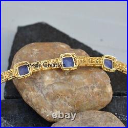 Tanzanite Opal Gemstone Pave Diamond 925 Silver Gold Vermeil Bracelet Jewelry